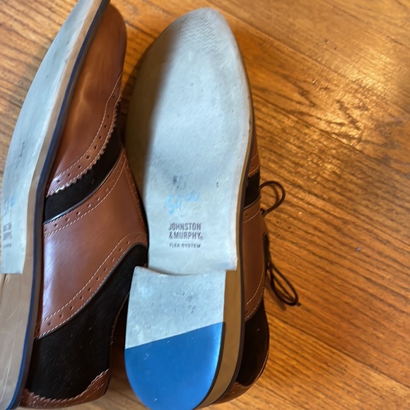 Johnston & Murphy Leather and Suede Wing Tips Brown 11.5 M - Picture 5 of 10